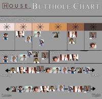 HOUSE BUTTHOLE CHART M.D. Shade of the butthole * * * Smooth Hairy Smelly PHAR Clean Loose 水 Tight