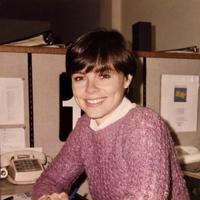 At the office, 1984