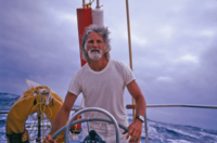A man on his boat, 1980s