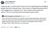 A "quote-tweet":https://knowyourmeme.com/memes/quote-retweets-qrts about "Gen Z":https://knowyourmeme.com/memes/cultures/generation-z-gen-z-zoomers customer service, related to the Gen Z Stare.