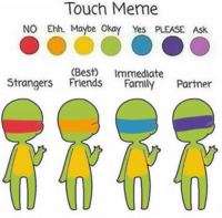 Touch Meme NO Ehh. Maybe Okay Yes PLEASE Ask (Best) Immediate Strangers Friends Family Partner