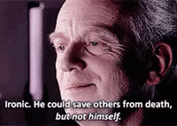 Ironic. He could save others from death, but not himself.