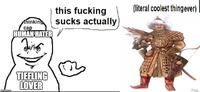 imgflip.com this f------ thinking cap HUMAN HATER sucks actually TIEFLING LOVER (literal coolest thing ever) Anad
