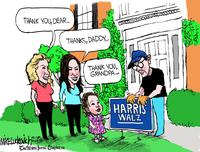 <a href="https://www.ajc.com/opinion/1009-mike-luckovich-showing-the-women-in-your-life-you-love-them/3JWCHRGTGZASPCN24ZA7BV5FSU/">The Atlanta Journal-Constitution article</a>.
<a href="https://www.dailykos.com/stories/2024/10/12/2275721/-Cartoon-A-good-sign">Title source</a>.