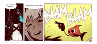 IS THAT A FISH? HE'S GOT A GUN! BIAN BLAM lenuer.tumblr.com