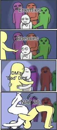 imgflip.com Enemies Pe Enemies PC JDM's, "Bad" Dice NAT 20