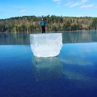 A massive ice block
