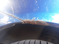 This is rust on a car