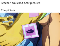 Teacher: You can't hear pictures The picture: