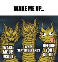 WAKE ME UP... WAKE ME UP INSIDE imgflip.com WHEN SEPTEMBER ENDS To mi Adits di BEFORE YOU GO, GO!
