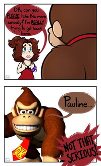 DK, can you PLEASE take this more seriously? I'm REALLY trying to get back home. Miss PSYSON Miss Byson DK Pauline... NOT THAT SERIOUS!