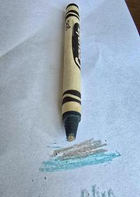 This gold crayon from 1992 turned green