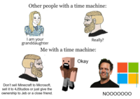 I wish we could save Minecraft from Microsoft and Phil Spencer. 

It would be nice if these petitions were to work.

https://www.change.org/p/boycottmicrosoft-revoke-their-rights-to-minecraft/dashboard?source_location=user_profile_started

https://www.change.org/p/freeminecraft-make-minecraft-special-again/dashboard. 