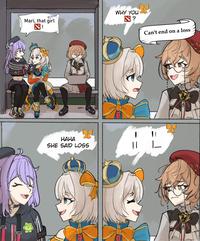 Mari, that girl ☑! WHY YOU ☑? Can't end on a loss *TAP* HAHA SHE SAID LOSS |_