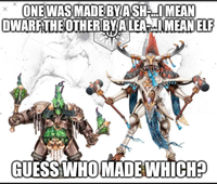 ONE WAS MADE BY A SH....I MEAN DWARF THE OTHER BY A LEA...I MEAN ELF GUESS WHO MADE WHICH?