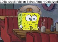 1968 Israeli raid on Beirut Airport Colorized