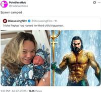 A post reading "spawn camped." The meme is about Trisha and Ozzy.