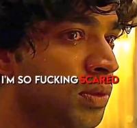 A "reaction images":https://knowyourmeme.com/memes/reaction-images from a "_Squid Game_":https://knowyourmeme.com/memes/subcultures/squid-game edit, showing the character Ali Abdul and text reading, "I'm so f------ scared."