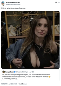 A "quote-tweet":https://knowyourmeme.com/memes/quote-retweets-qrts joking about the "This is what they took from us" cliche among right-wing nostalgia posts, allegedly using a photo of Jordan McDonald.