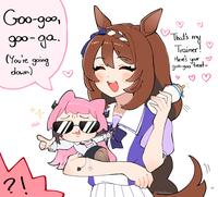 Goo-goo goo-ga. That's my Trainer! (You're going down) Here's goo-goo your treat ?! ** Heh TRAINER @Shibe Draws 11