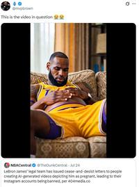 A screenshot of a tweet sharing the LeBron mpreg video. The tweet gained over 129,000 likes in a day.