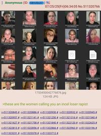 "These are the women calling you an incel loser r-pist"