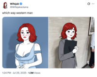 Wifejak @Wifejaksolana which way western man 1:24 PM Jul 29, 2025 1.3M Views