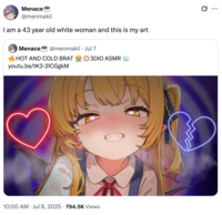 A "tweet":https://knowyourmeme.com/memes/sites/twitter-x using the I Am a X From Y and This Is My Z to mock art from a 43-year-old.