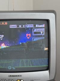 CP SET VOLEJE & + Speed X-1 Enemy Stand Damage 7 0% ELECTROHOME ▼ CHANNEL A P1 Consecut Total Da VIDEO IN AUDIO IN CLOSED CAPTION DECODER