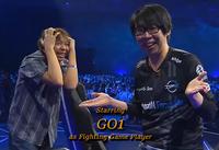 A "meme":https://knowyourmeme.com/memes/memes showing GO1 in a freeze frame format from a TV show intro with Koji reacting behind him.
