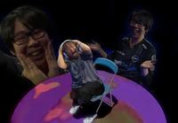 A "Shinji in a Chair":https://knowyourmeme.com/memes/shinji-in-a-chair "meme":https://knowyourmeme.com/memes/memes, showing Koji screaming and GO1 behind him.