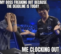 An "object labeling":https://knowyourmeme.com/memes/object-labeling meme, using the image of GO1 shrugging and Koji freaking out and screaming from Evo 2025.