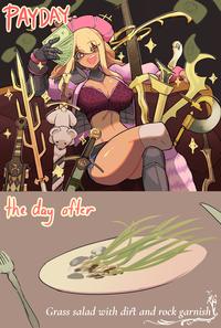PAYDAY 2 P₁ e the day after 00000 Grass salad with dirt and rock garnish