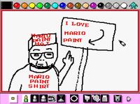 MARTO DAINT I LOVE MARIO PAINT B MARIO PAINT SHIRT E