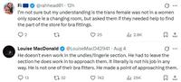 Two comments left on a tweet by J.K. Rowling. 