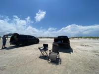 The whole beach, but parking there