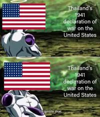ignore that. Thailand's 1941 declaration of war on the United States Thailand's 1941 declaration of war on the United States