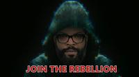 An image of "rapper":https://knowyourmeme.com/memes/cultures/rap-hip-hop Ice Cube and the caption "Join the Rebellion" from the 2025 film _War of the Worlds_.