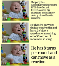 4 GIFS.com The party has successfully ambushed the LFEF (little fast evil f ) alone in his chambers, and will now destroy him with action economy. He gives the party one chance to surrender and leave. (he's just a speedster or something, 0000000000 lots of movement so scary) 4GIFS.com 4GIES He has 8 turns per round, and can move as a reaction.