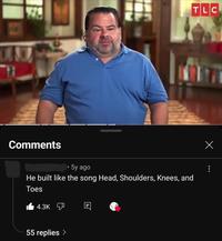 978 TLC Comments • 5y ago He built like the song Head, Shoulders, Knees, and Toes 4.3K 55 replies > Х