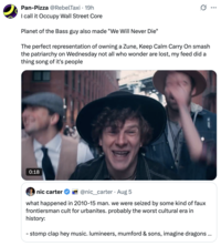 A "quote-tweet":https://knowyourmeme.com/memes/quote-retweets-qrts about "Home" by Edward Sharpe and the Magnetic Zeros, seen singing, "Alabama, Arkansas," on an NPR Tiny Desk Concert in 2009.