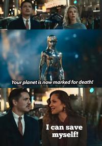 Your planet is now marked for death! I can save myself!