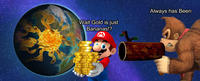 The Banandium Root sprouts Gold throughout the planet core, creating banana-like tendrils of pure gold deposits, bearing fruits as Banandium Gems.

This means most if not all all minted gold coins in the Mario Universe originates from the Banandium Root. This is reinforced by the fact that Liquid Gold has been shown to animate or even possibly resurrect the dead, matching the Gold Coins ability to grant Mario a 1-up. 

Meaning all Gold is Banana.