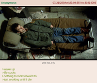 Anonymous Coca-Cola >wake up > life sucks >nothing to look forward to >just working until I die knots Dire 298 KB JPG 07/21/25(Mon)23:04:55 No.81914093