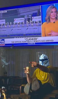 OKA, JAPAN CBRI ☆ SMBC日興证券) 1 SMBCBAI Bank SoftB SeBank MBC日興証券 SMBCEE SMBCEE FOX NEWS 4:51 PT "CLANKER" THE OFFICIAL SLUR FOR A.I. ROBOTS HAS ARRIVED THE FIVE