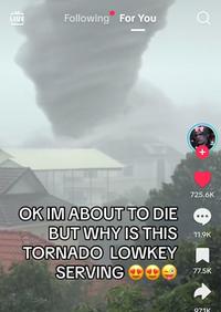 €) LIVE Following For You 725.6K OK IM ABOUT TO DIE BUT WHY IS THIS TORNADO LOWKEY SERVING 11.9K 77.5K 971K