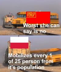 SCHOOL RS PSPSP Worst she can say is no Mobilizes every 1 of 25 person from it's population