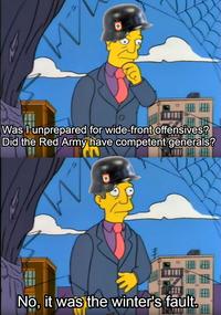 на Was I unprepared for wide-front offensives? Did the Red Army have competent generals? н No, it was the winter's fault.
