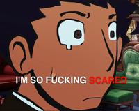 A "tweet":https://knowyourmeme.com/memes/sites/twitter-x using the I'm So F------ Scared "reaction image":https://knowyourmeme.com/memes/reaction-images a part of the "_Squid Game_ Edit Reaction images":https://knowyourmeme.com/memes/squid-game-edit-reaction-images.