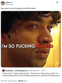 A "tweet":https://knowyourmeme.com/memes/sites/twitter-x using the I'm So F------ Scared "reaction image":https://knowyourmeme.com/memes/reaction-images a part of the "_Squid Game_ Edit Reaction images":https://knowyourmeme.com/memes/squid-game-edit-reaction-images.